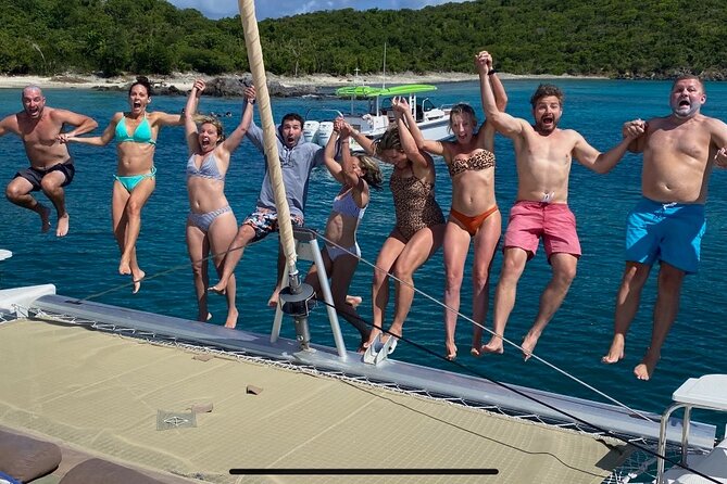 Catamaran Sail to Jost Van Dyke (Soggy Dollar Bar) - Crossing into the British Virgin Islands