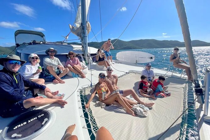 Catamaran Sail to Jost Van Dyke (Soggy Dollar Bar) - What the crew adds to the day