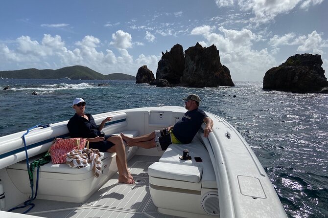Full Day Snorkeling and Beach Hopping- 37' Intrepid - Why a private St Thomas boat day works so well