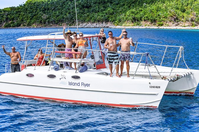Full or Half Day Private Power Catamaran- USVI Beach and Snorkel - Maho Bay for sea turtles