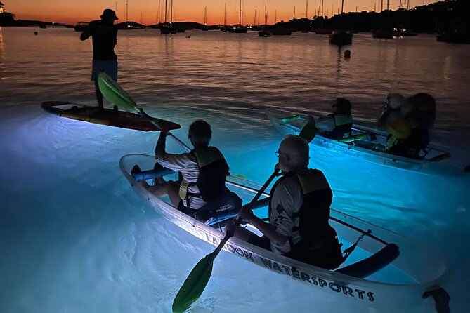 Night Kayak Tour St. John - Westin Resort - The real paddling effort, especially on a windy night