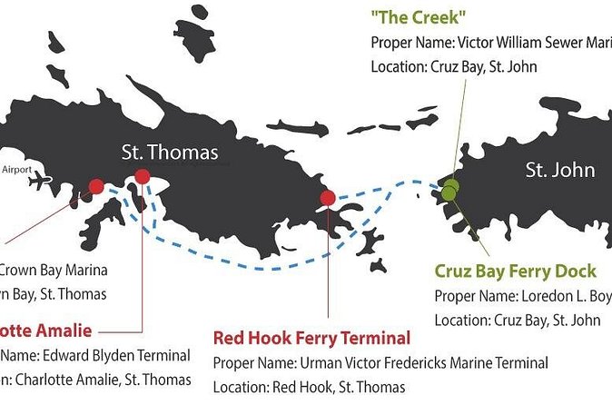 Paradise Taxi & Tours USVI- St. Thomas - Airport Transfer to Red Hook Ferry - Arriving at the Red Hook Ferry Terminal