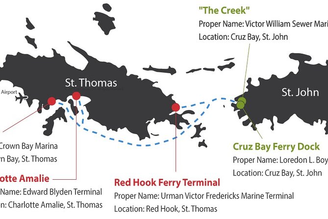 Paradise Taxi & Tours USVI- St. Thomas - Airport Transfer to Red Hook Ferry - What the $160 group price really means