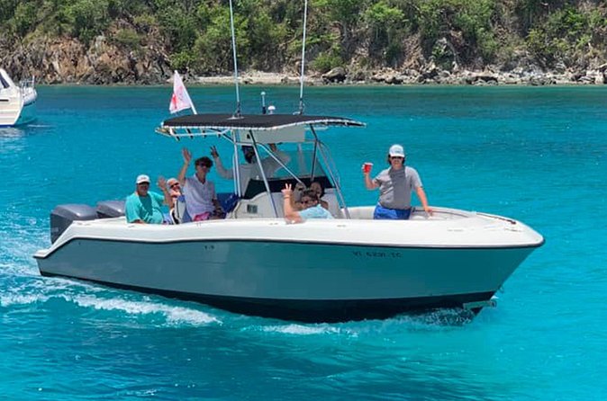 Private 6-Hour Island Hopping in US Virgin Islands - 500hp Hydro Sport - Lovango Cay for reef snorkeling or a polished beach club