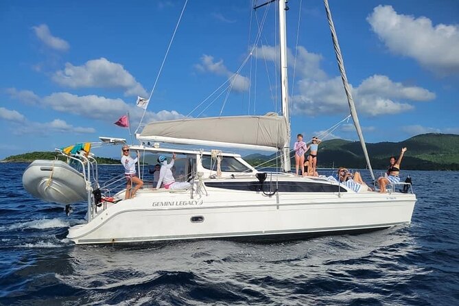 Private Full Day, Fun Day Aboard SY Mazu - Luxury Gemini Legacy Catamaran - Leaving Red Hook aboard SY Mazu