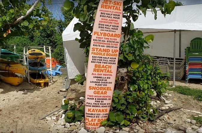 Rainbow Beach with Round-trip Transportation in St. Croix - Food, drinks, and a practical beach setup