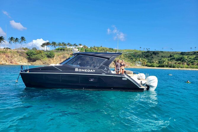 St. John Luxury Catamaran Turtle Snorkel and Cays Full Day - Cruising toward Little St. James