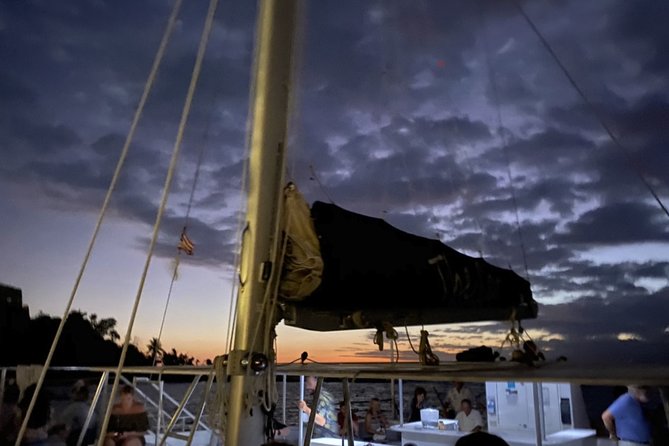 Sunset & Harbor Lights Dinner Sail from the Marriott's Frenchman's Cove - Little Buck Island and the turn toward Charlotte Amalie